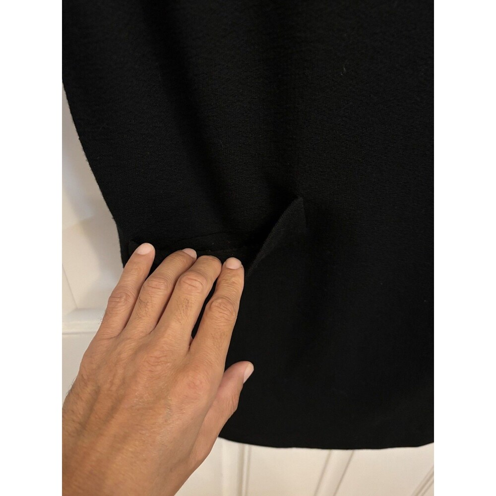 Donna Karan New York Wool Bodycon Dress Small black vintage 1980’s made in USA - Picture 5 of 10